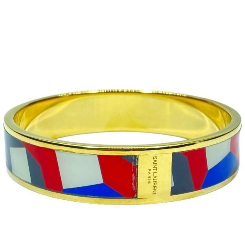 Saint Laurent Bracelet Bangle Accessories Jewelry Logo Total GP Multicolor - Picture 3 of 7